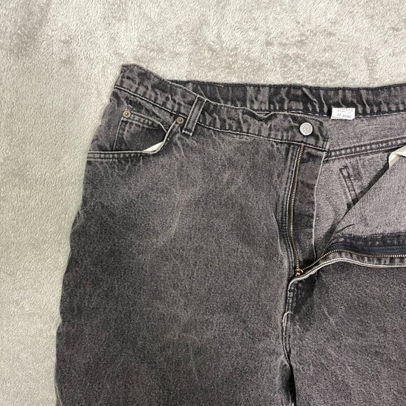 Vtg Levi's 922 Tapered Fit Leg 22 Short Black Orange Tab Jeans Baggy‎ Outdoorsy - Picture 3 of 16